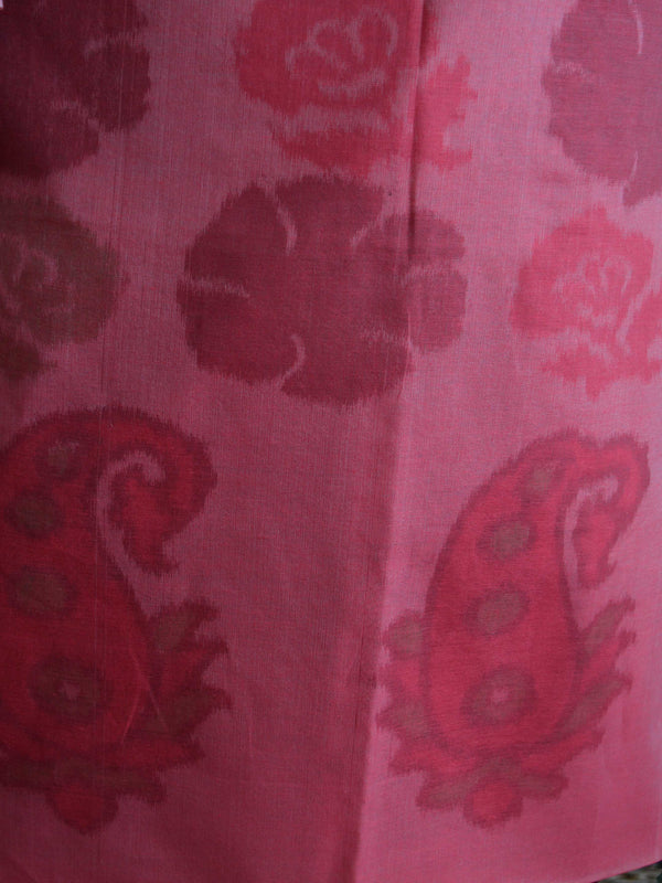 Banarasee Cotton Salwar Kameez Printed Fabric-Red