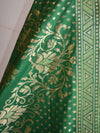 Art Silk Dupatta With Jaal Design-Green