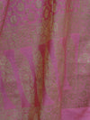 Banarasee Salwar Kameez Cotton Silk Gold Zari Jaal Woven Fabric-Peach