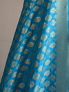 Banarasee Salwar Kameez Semi Silk Zari Jaal Work Fabric & Turquoise Blue Dupatta-Deep Blue