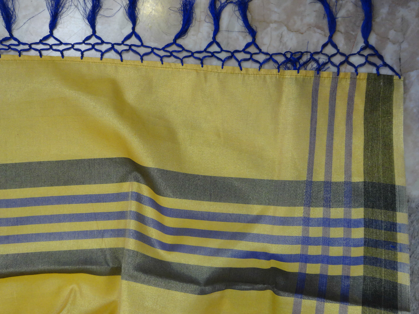 Banarasee Tissue Saree- Yellow