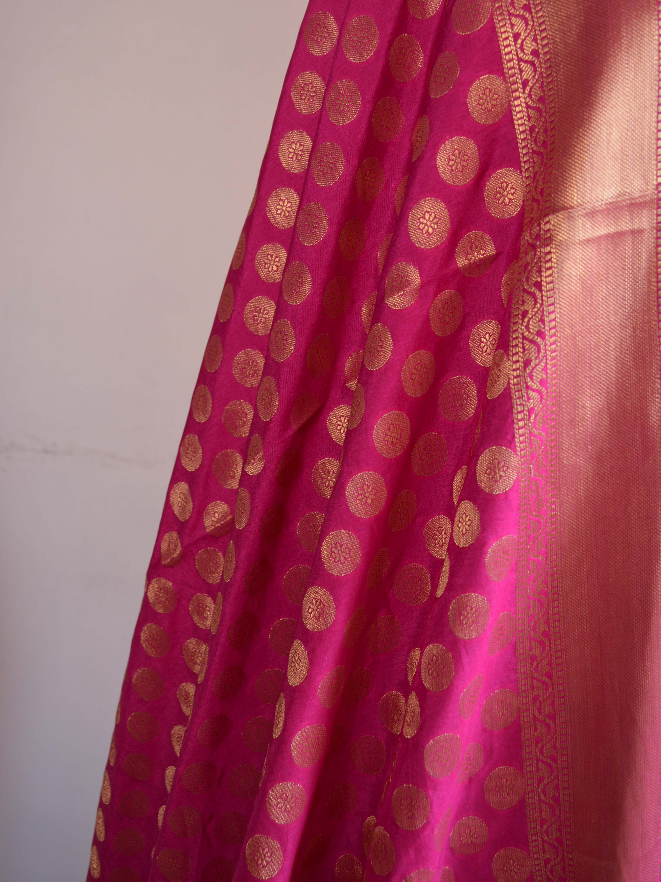 Banarasee Cotton Silk Floral Buti  Salwar Kameez Fabric With Contrast Art Silk Dupatta-Turquoise Blue