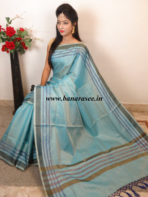 Banarasee Tissue Saree- Blue