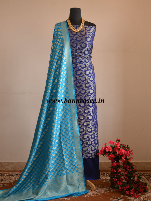 Banarasee/Banarasi Salwar Kameez Cotton Silk Resham Small Buti Woven  Fabric-Magenta | Dress materials, Dress, Casual indian fashion