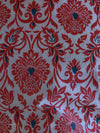 Banarasee Cotton Silk Printed Salwar Kameez Fabric With Red Zari Dupatta-Off White