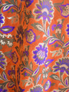 Banarasee Pure Kimkhwab Semi Katan Dupatta Floral Jaal Design-Orange