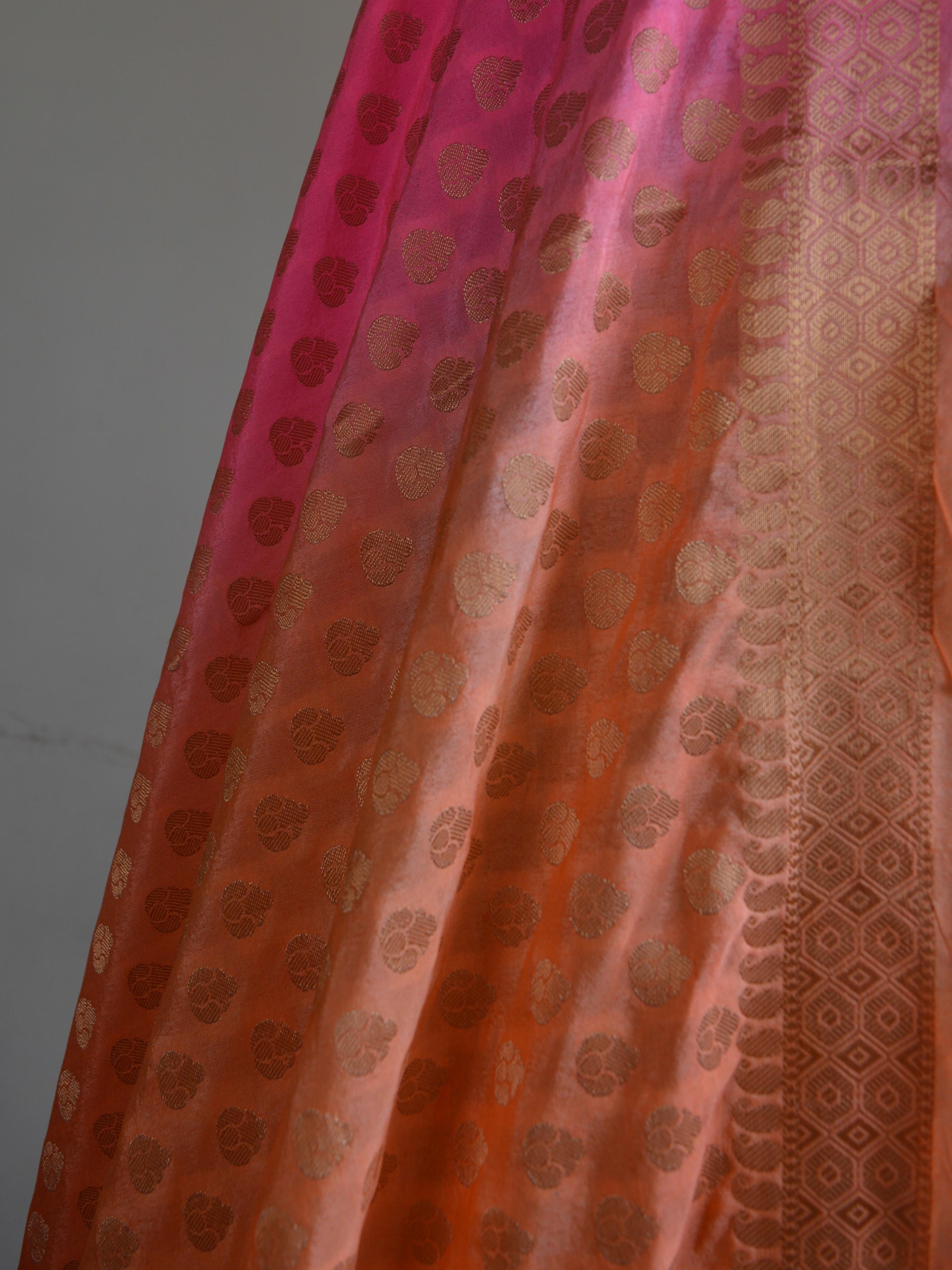 Banarasee Salwar Kameez Semi Silk Zari Jaal Work Fabric & Multicolor Dupatta-Grey