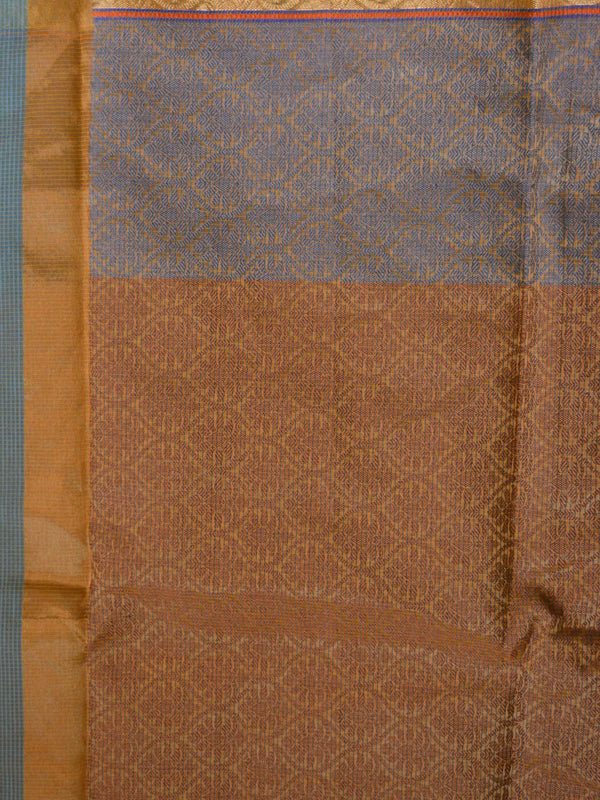 Banarasee Cotton Silk Mix Saree With Big Buta Design-Blue