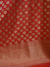 Banarasee Art Silk Buti Design-Red