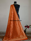 Banarasee Art Silk Buti Design-Orange