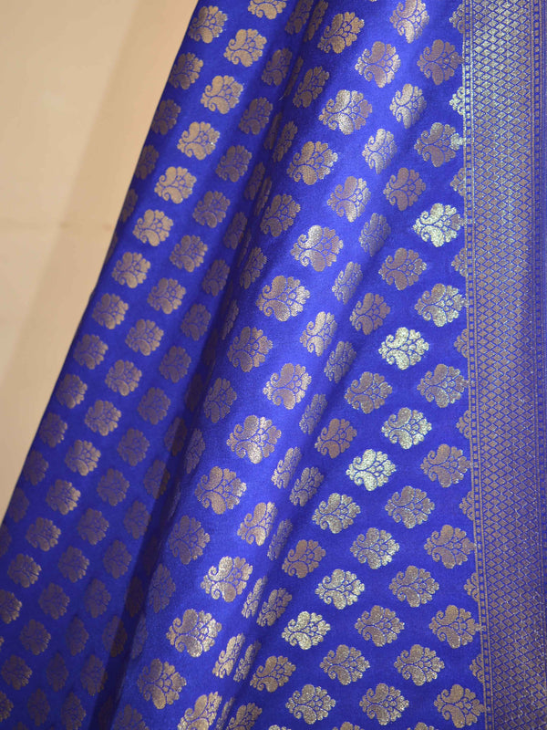 Banarasee Handwoven Art Silk Unstitched Lehenga & Blouse Fabric With Meena Design-Orange