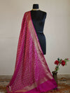 Banarasee Art Silk Dupatta Jaal Design-Magenta