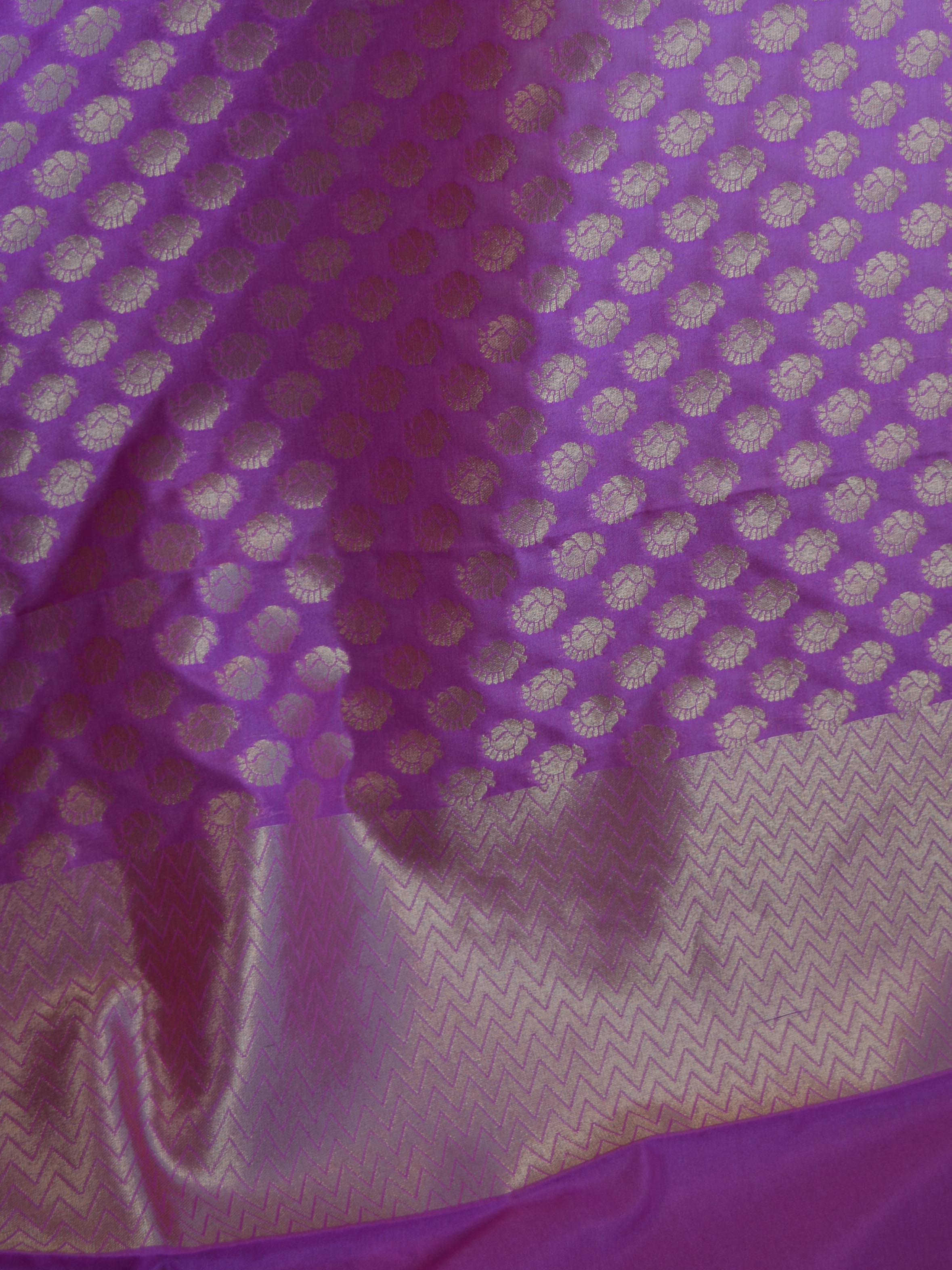 Banarasee Art Silk Buti Design-Mauve