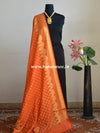 Banarasee Art Silk Dupatta With Polka Dot Design-Orange