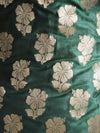 Banarasee Semi Silk Salwar Kameez Fabric With Zari Jaal Dupatta-Green