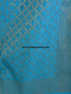 Banarasee Art Silk Dupatta Jaal Design-Turquoise Blue