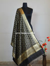 Art Silk Dupatta Jaal Design Design-Black