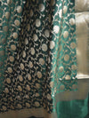 Banarasee Semi Silk Salwar Kameez Fabric With Zari Jaal Dupatta-Green