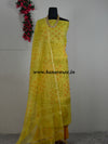 Banarasee Cotton Salwar Kameez Printed Fabric-Yellow