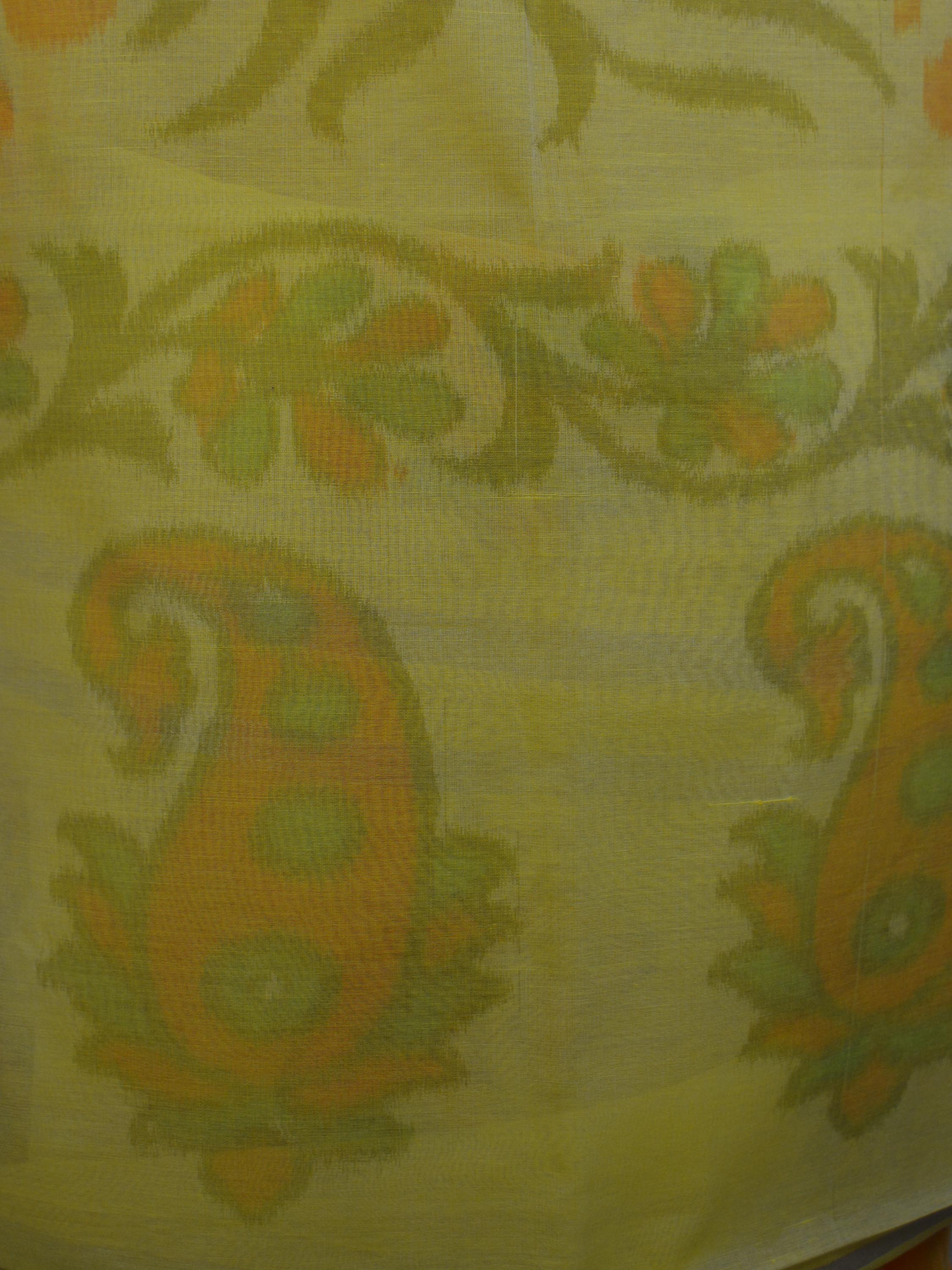 Banarasee Cotton Salwar Kameez Printed Fabric-Yellow