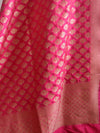 Banarasee Salwar Kameez Semi Silk Zari Jaal Work Fabric & Hot Pink Dupatta-Teal Green