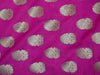 Banarasee Handwoven Art Silk Unstitched Lehenga & Blouse Fabric With Orange Dupatta-Hot Pink