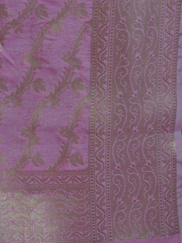 Banarasee Art Silk Dupatta Jaal Design-Baby Pink