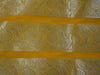 Banarasee Handwoven Art Silk Unstitched Lehenga & Blouse Fabric With Pink Dupatta-Yellow