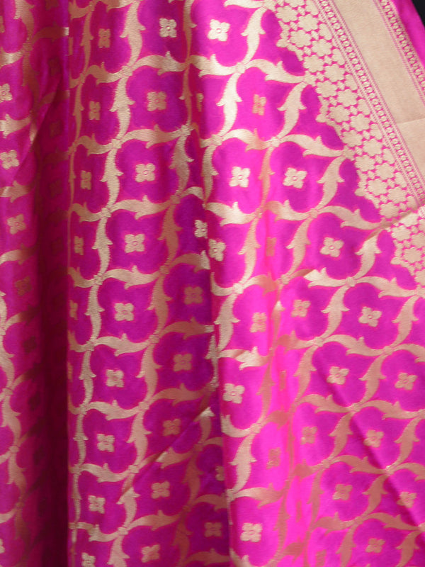 Art Silk Dupatta Jaal Design Design-Pink