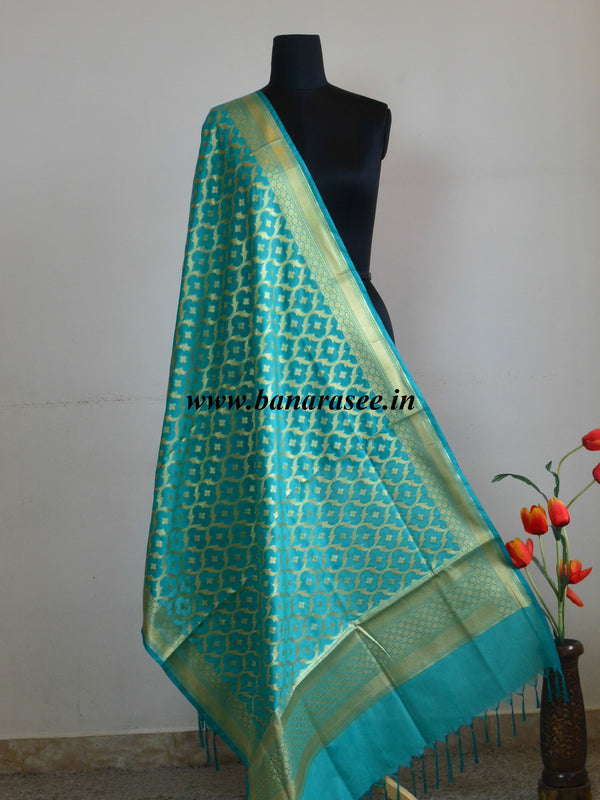 Art Silk Dupatta Jaal Design Design-Sea Green