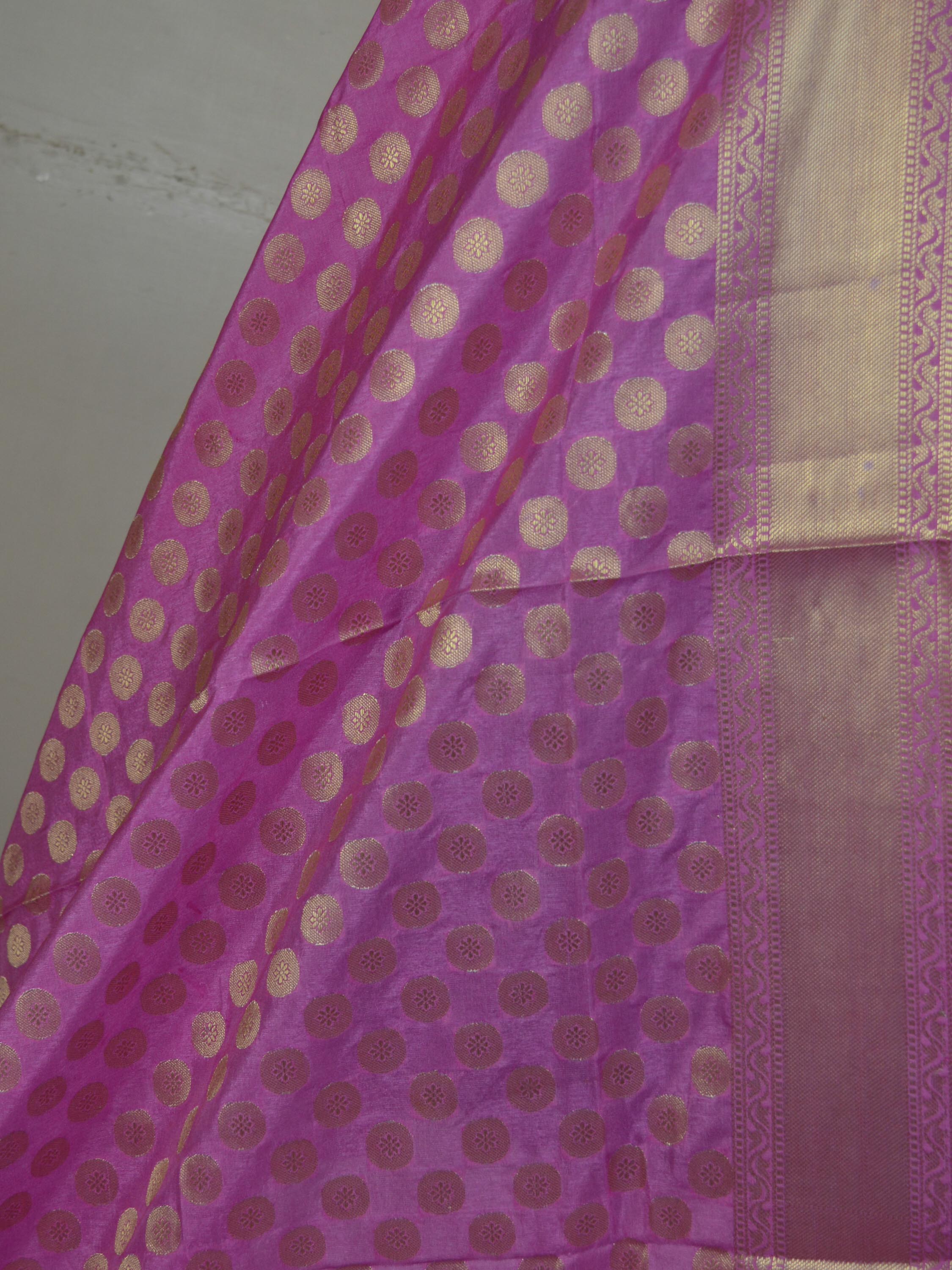 Banarasee Art Silk Dupatta Small Buti Design-Mauve