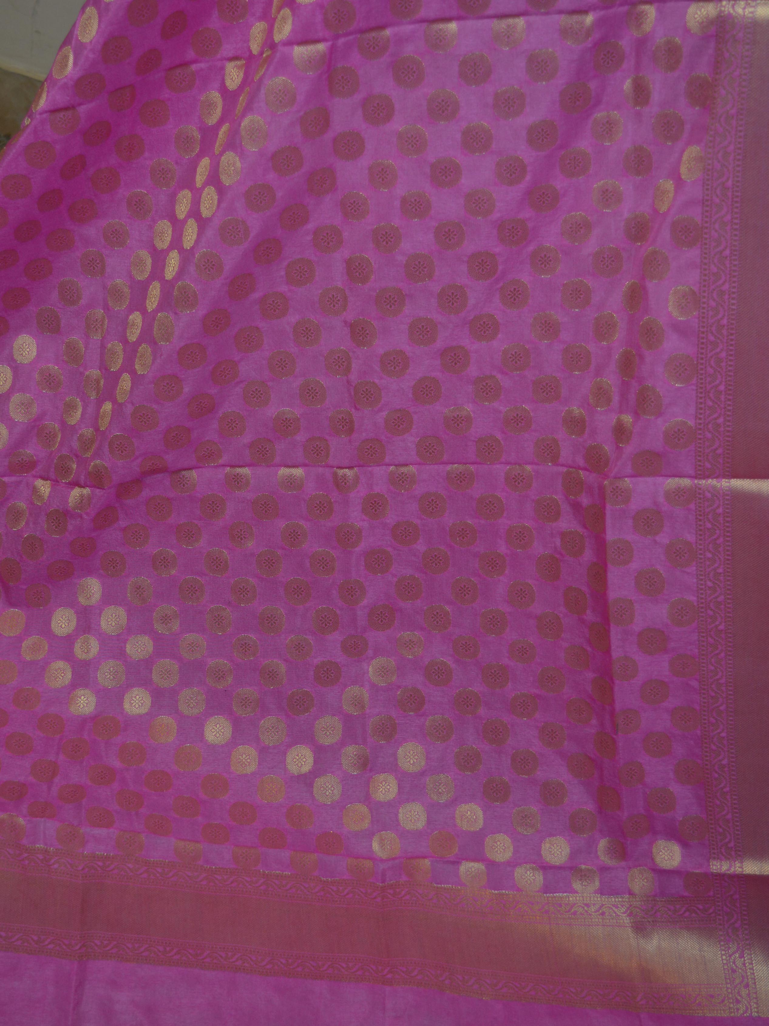 Banarasee Art Silk Dupatta Small Buti Design-Mauve