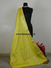 Banarasee Art Silk Dupatta Small Buti Design-Lemon Yellow