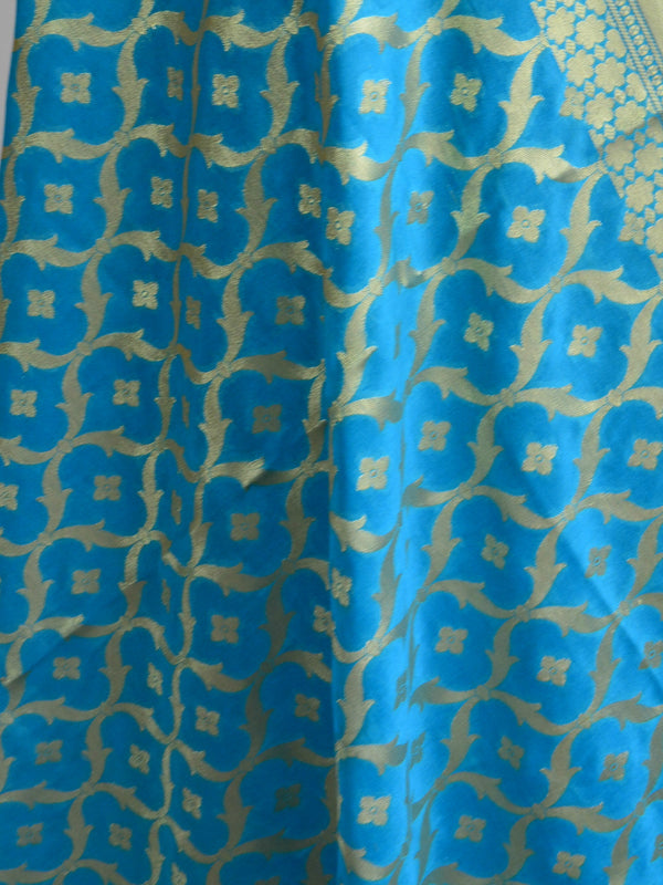 Art Silk Dupatta Jaal Design Design-Blue