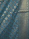 Banarasee Art Silk Dupatta Small Buti Design-Pastel Blue