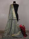 Banarasee Art Silk Dupatta Small Buti Design-Grey