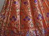 Banarasee Handwoven Art Silk Unstitched Lehenga & Blouse Fabric With Meena Design-Red