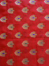 Banarasee Handwoven Art Silk Unstitched Lehenga & Blouse Fabric With Meena Design-Red