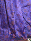 Banarasee Art Silk Saree With Floral Woven Design Contrast Pallu-Violet