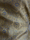 Banarasee Cotton Silk Floral Jaal Salwar Kameez Fabric With Contrast Art Silk Dupatta-Gold