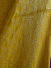 Banarasee Cotton Silk Floral Jaal Salwar Kameez Fabric With Contrast Art Silk Dupatta-Purple