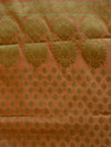 Banarasee Salwar Kameez Cotton Silk Gold Zari Buti Woven Fabric-Orange