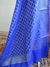 Banarasee Cotton Silk Floral Jaal Salwar Kameez Fabric With Contrast Art Silk Dupatta-Gold