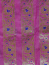 Banarasee Handwoven Art Silk Unstitched Lehenga & Blouse Fabric With Meena Design-Mauve