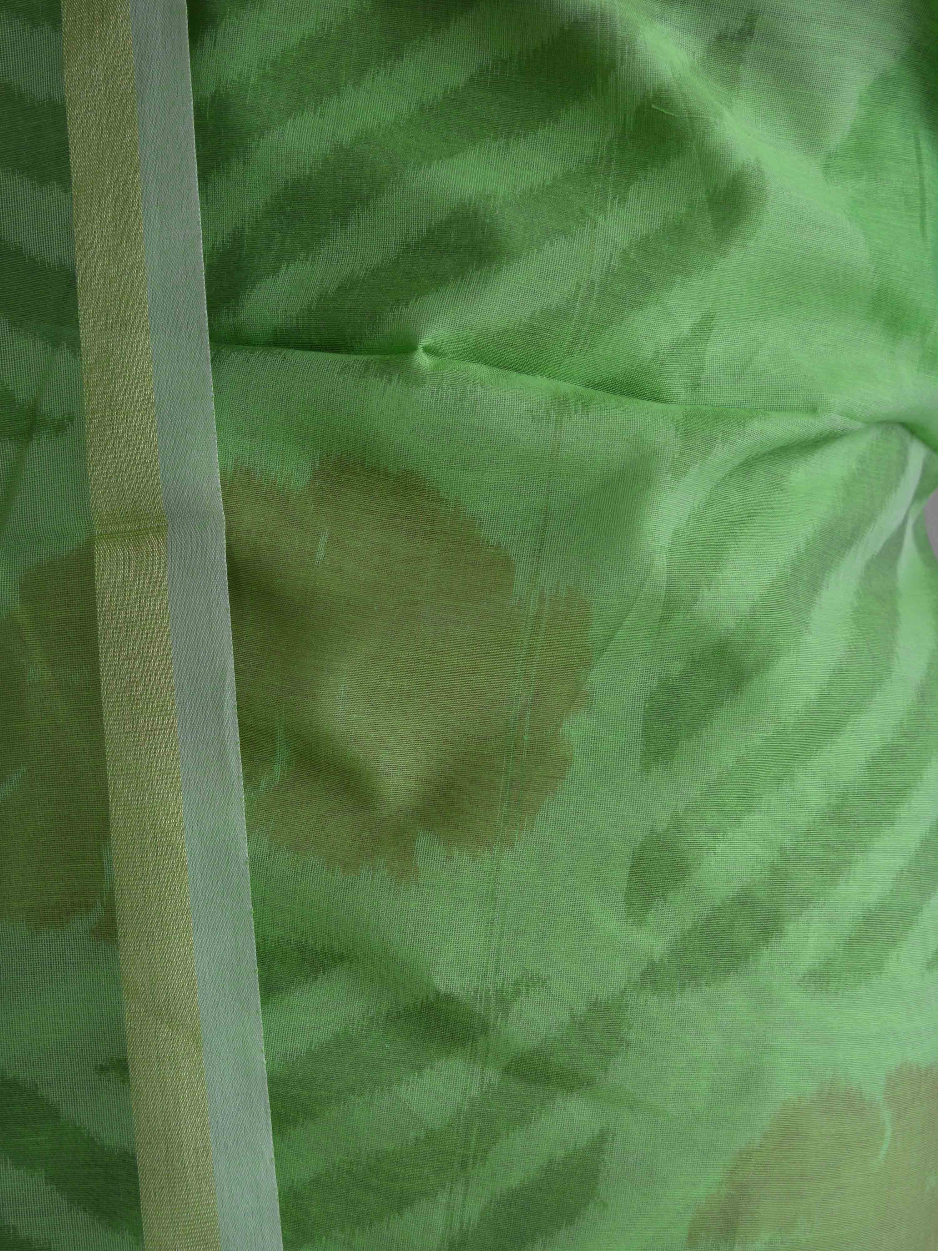 Banarasee Cotton Salwar Kameez Printed Fabric-Green