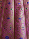 Banarasee Handwoven Art Silk Unstitched Lehenga & Blouse Fabric With Meena Design-Mauve