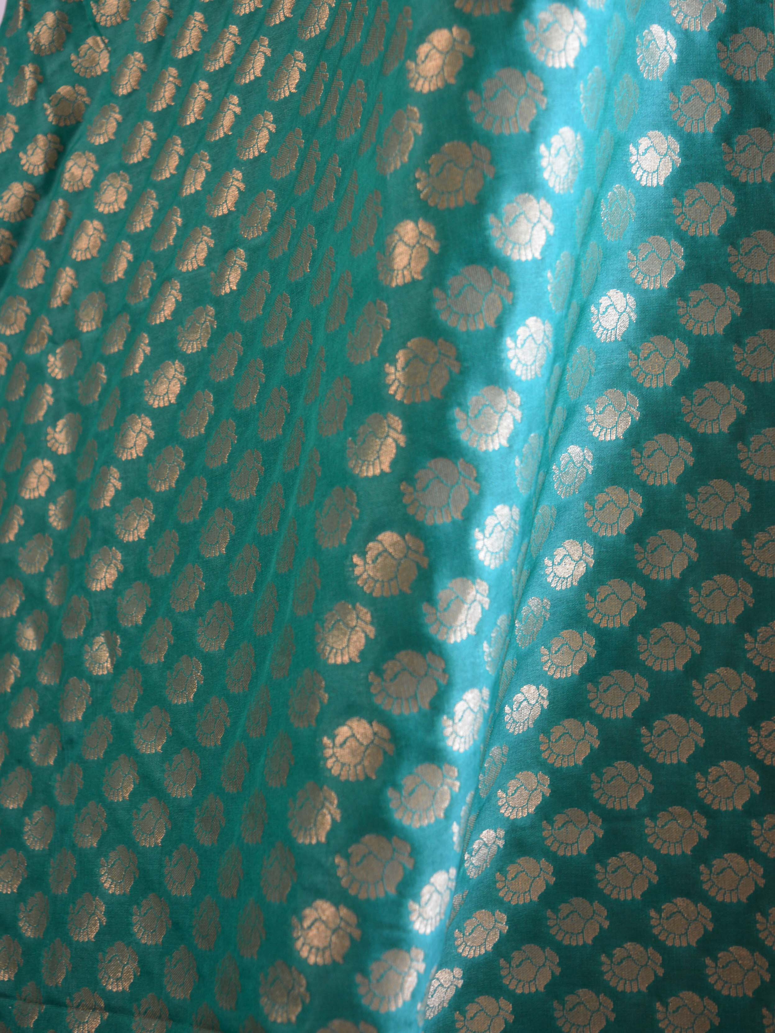 Banarasee Handwoven Art Silk Unstitched Lehenga & Blouse Fabric With Meena Design-Mauve