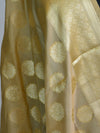Banarasee Art Silk Dupatta Buti Design-Beige