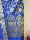 Banarasee Salwar Kameez Cotton Silk Gold Zari Jaal Woven Fabric-Royal Blue