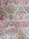 Banarasee Satin Brocade Zari & Multicolor Resham Jaal Design Fabric-Off White